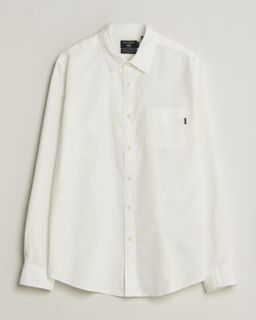 Dockers Slim Linen/Cotton Shirt Undyed – Vit