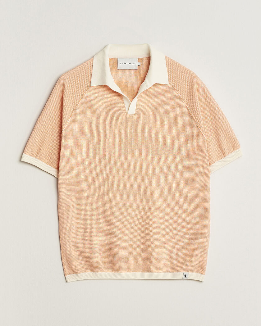 Peregrine Lynton Cotton Polo Apricot – Orange