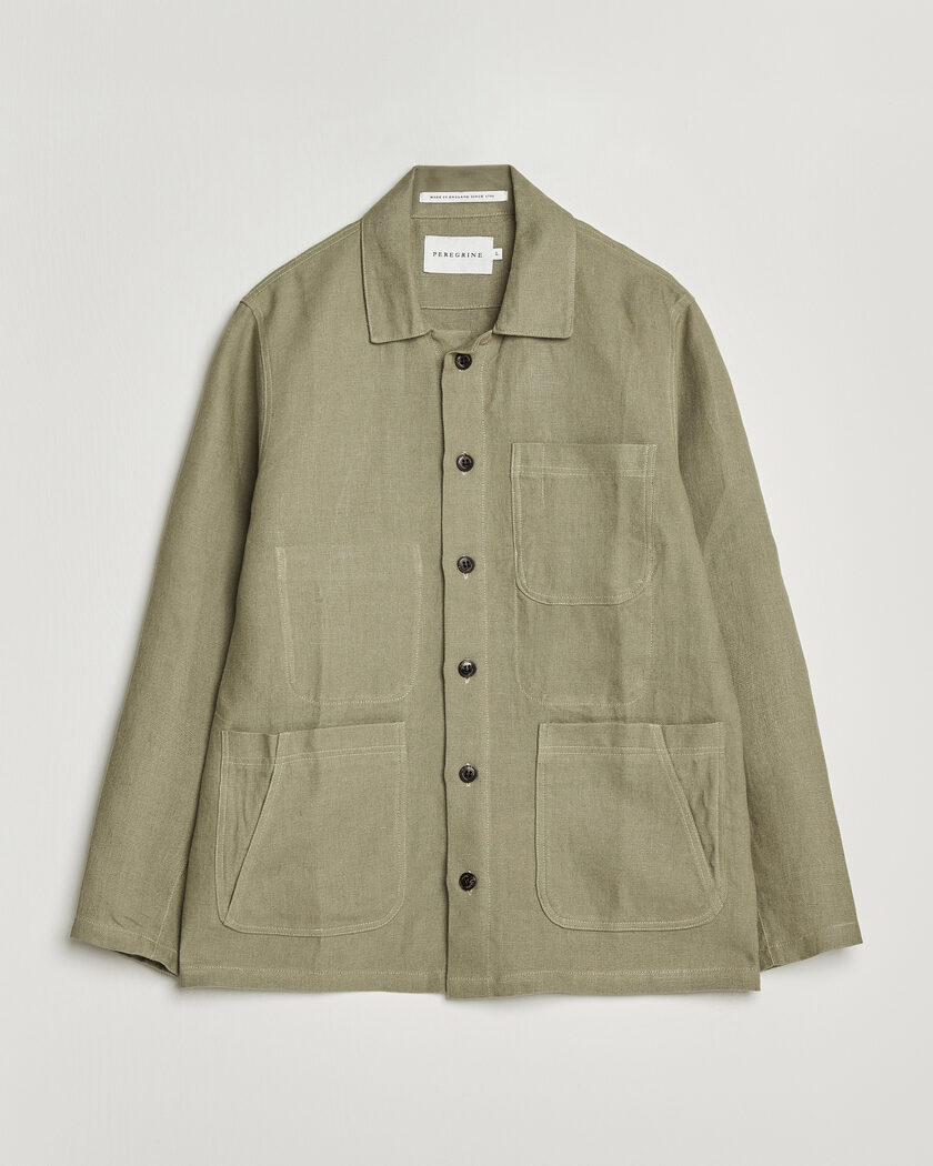 Peregrine Windsor Linen Shacket Khaki – Grön