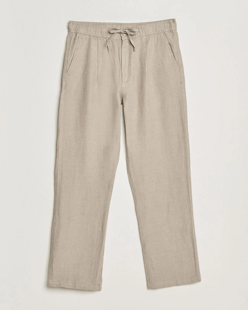 KnowledgeCotton Apparel Loose Linen Pants Twill – Beige