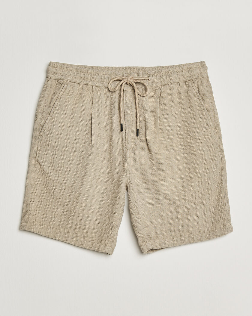 KnowledgeCotton Apparel Structured Cotton Dobby Shorts Twill – Grön