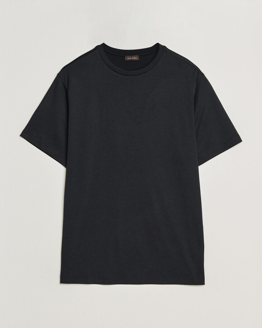 Oscar Jacobson Kim Lyocel/Cotton T-Shirt Black – Svart