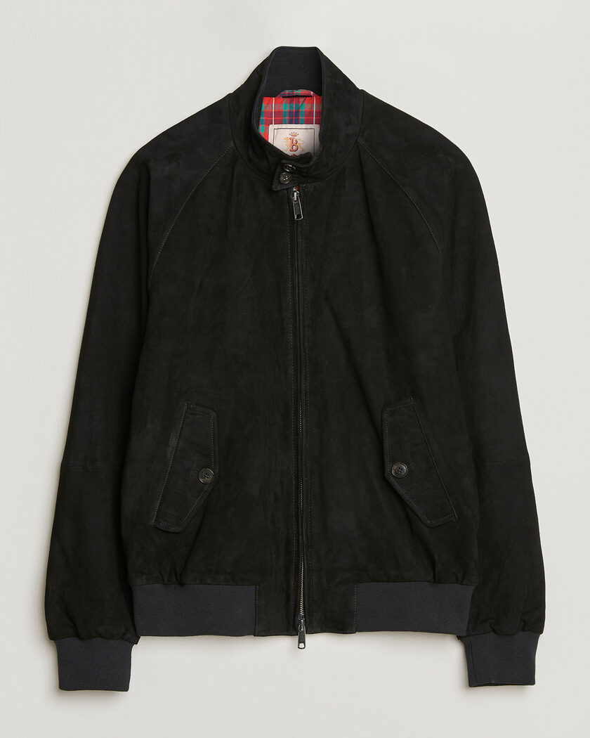 Baracuta G9 Suede Jacket Black – Svart
