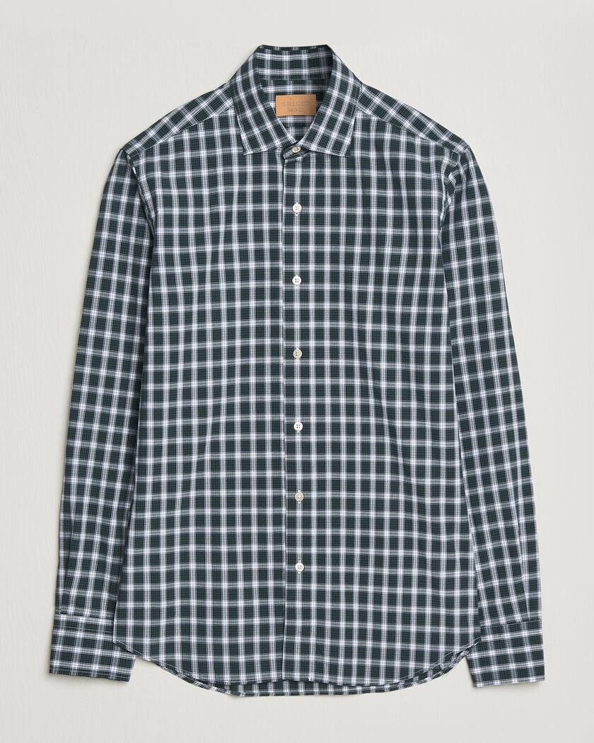 Grigio Washed Casual Shirt Green Check – Grön