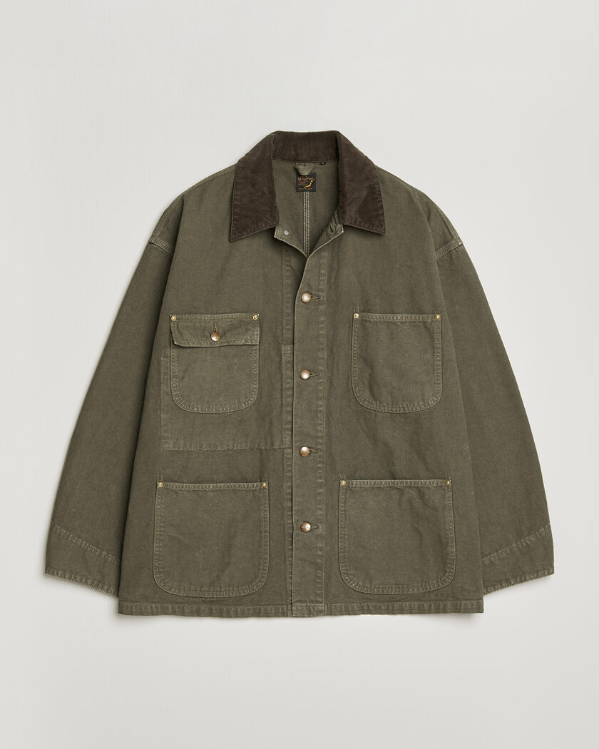 orSlow Oxford Coverall Chore Jacket Army Green – Grön