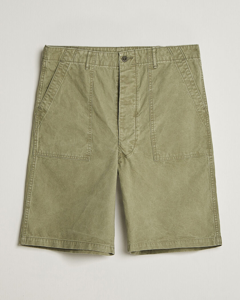 orSlow Summer Fatigue Shorts Washed Army Green – Grön