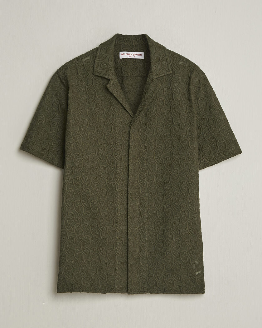Orlebar Brown Maitan Brodery Shirt Bayleaf Green – Grön
