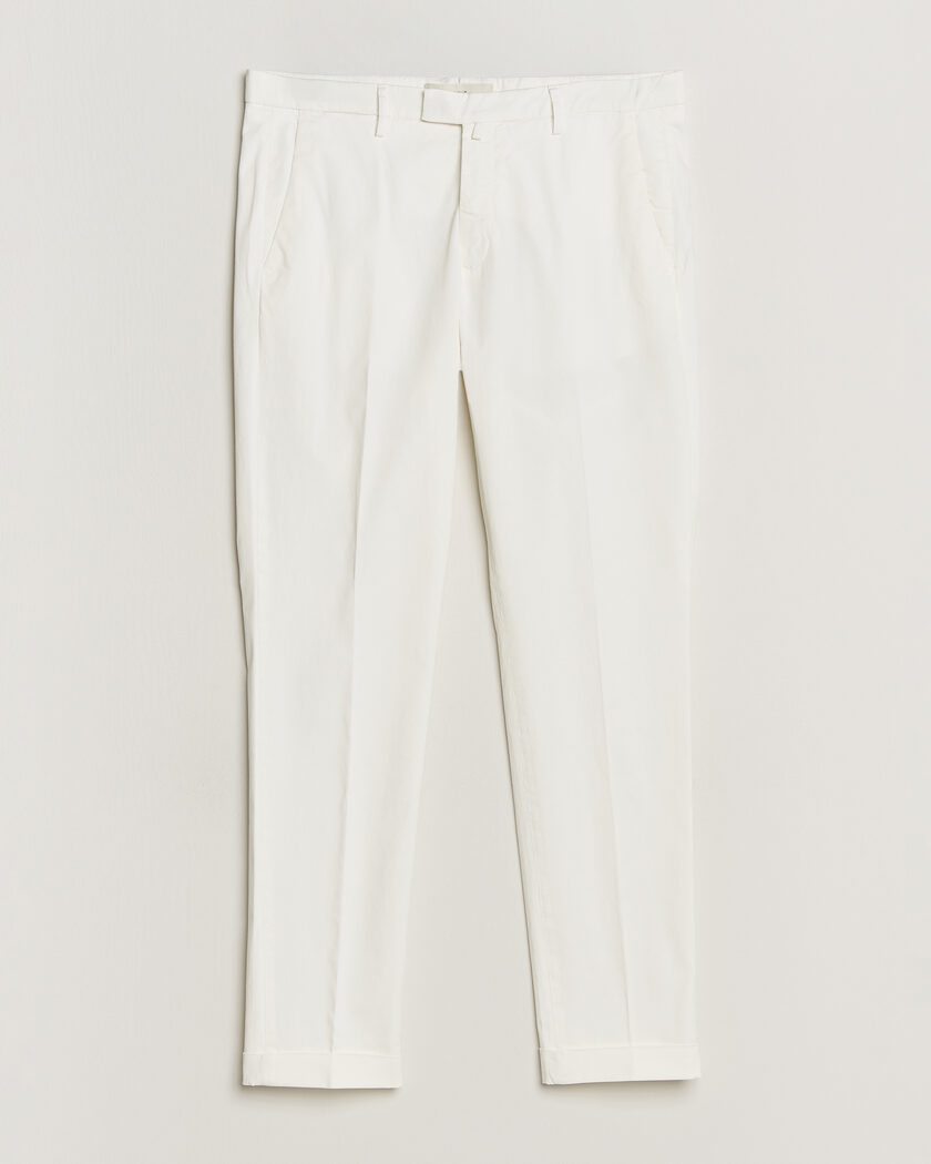 Briglia 1949 Slim Fit Cotton Chinos White – Vit