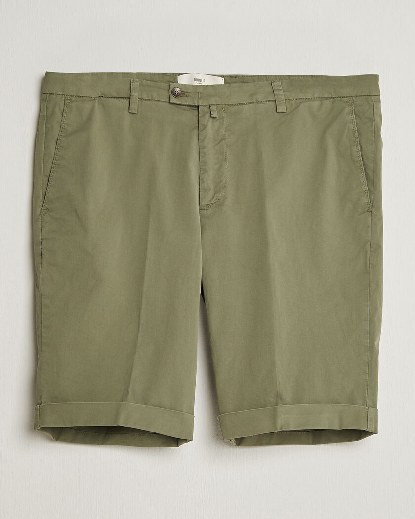 Briglia 1949 Cotton Stretch Shorts Olive – Grön
