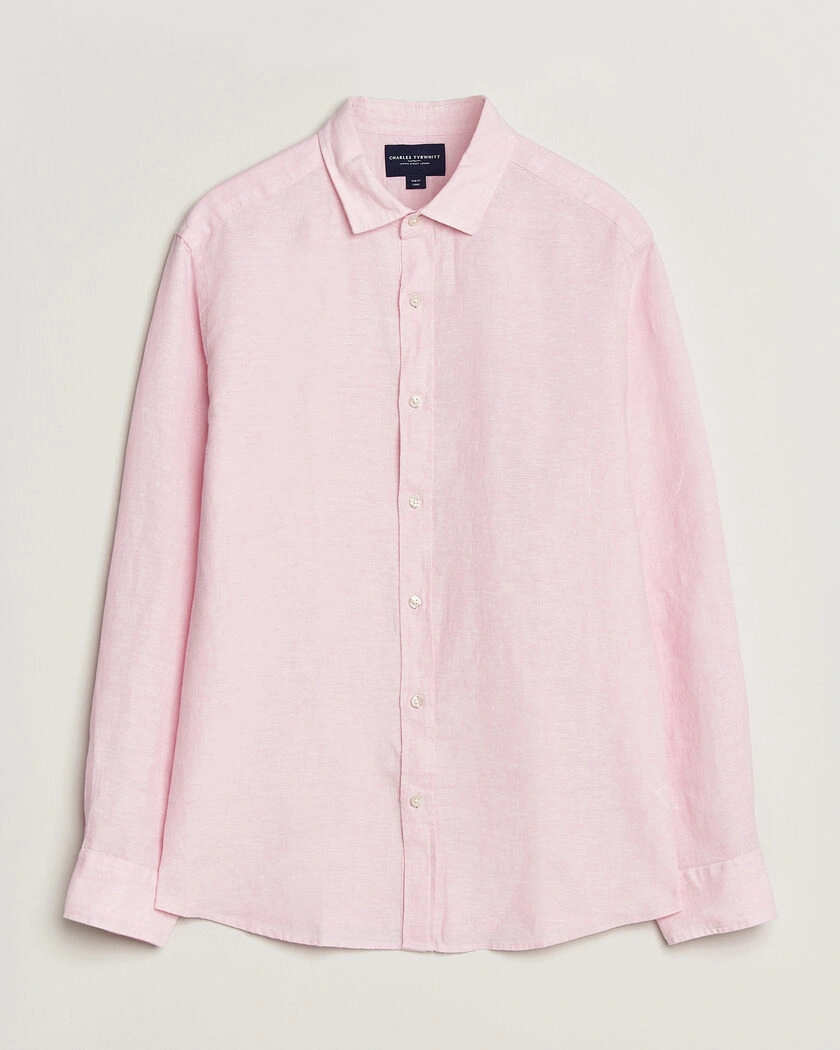 Charles Tyrwhitt Pure Linen Slim Fit Shirt Pink – Rosa