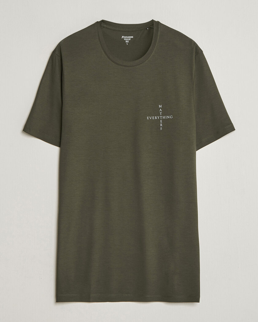 Houdini Tree Message T-Shirt Green Illusion – Grön