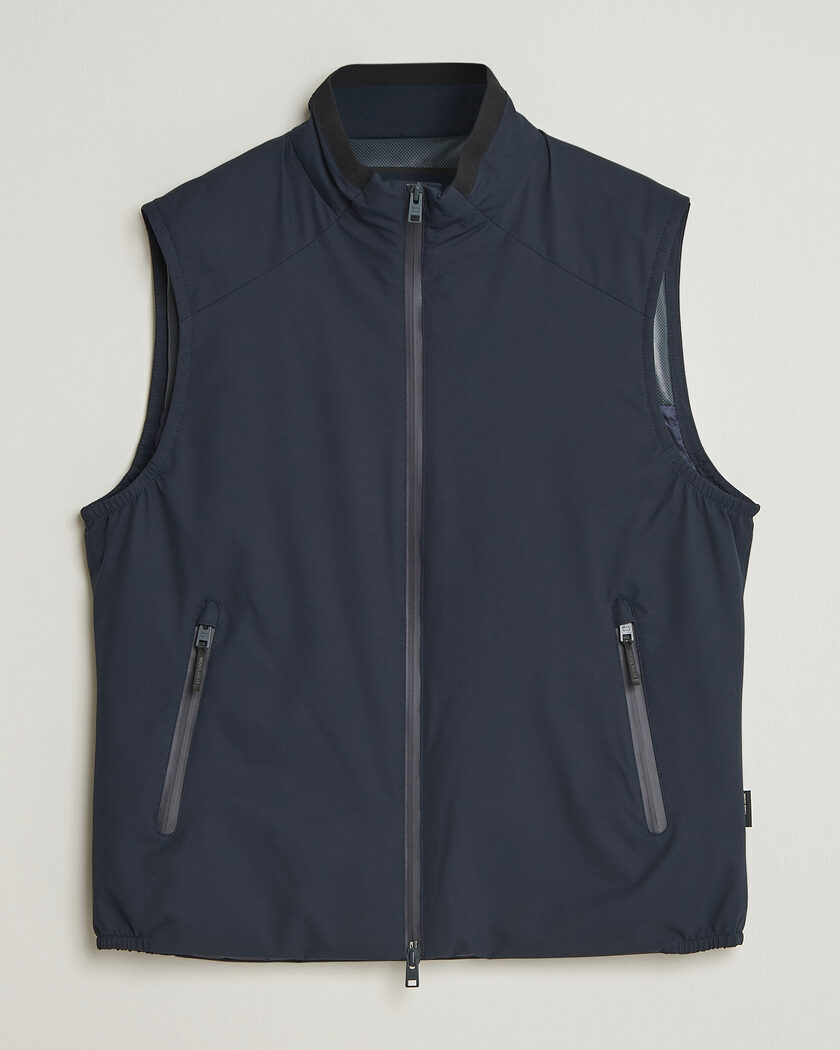 Woolrich Two Layer Sailing Vest Melton Blue – Blå