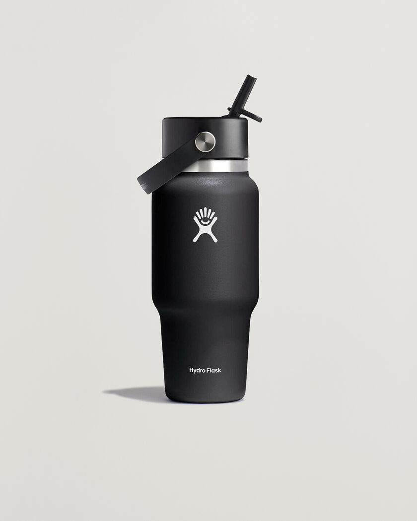 Hydro Flask Travel Bottle Flex Straw Cap 24oz Black – Svart