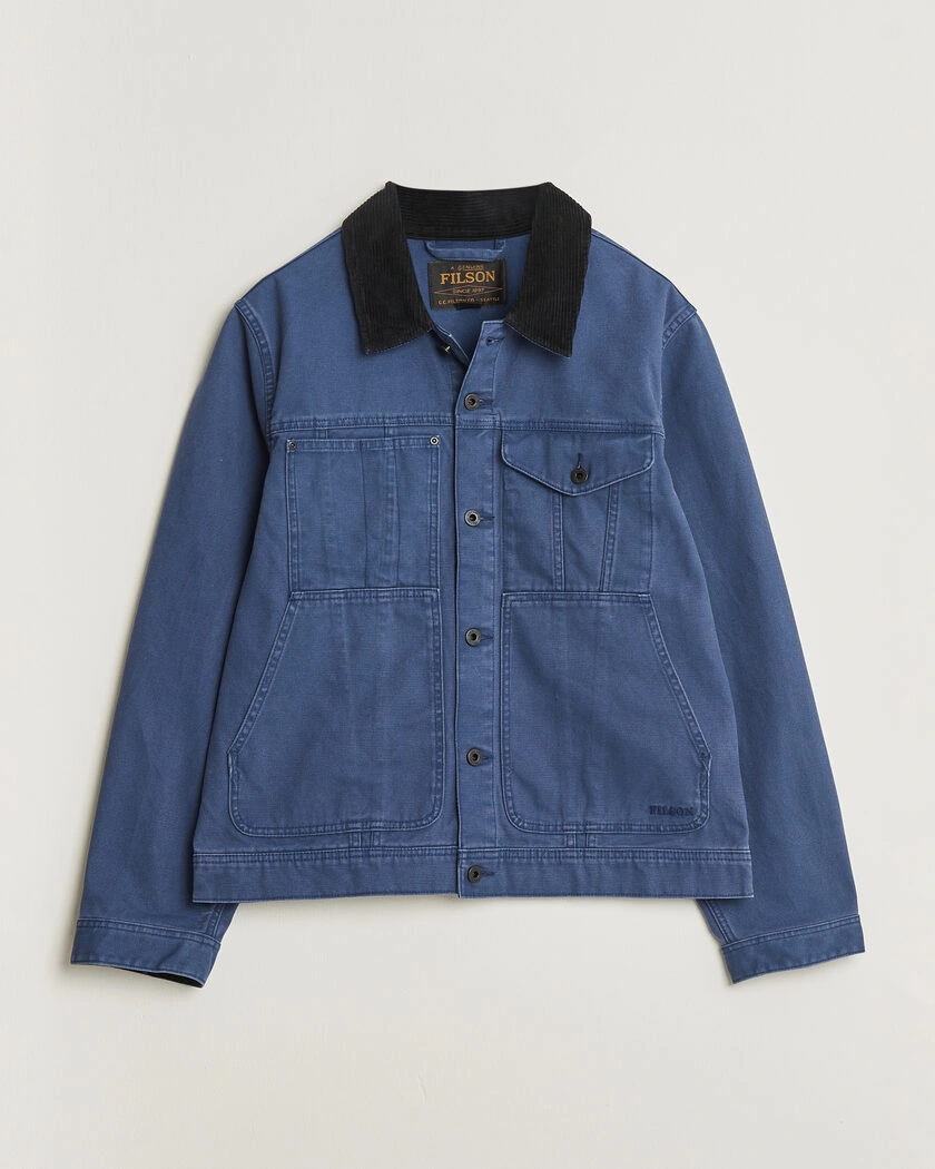 Filson Rustic Canvas Short Cruiser Indigo – Blå