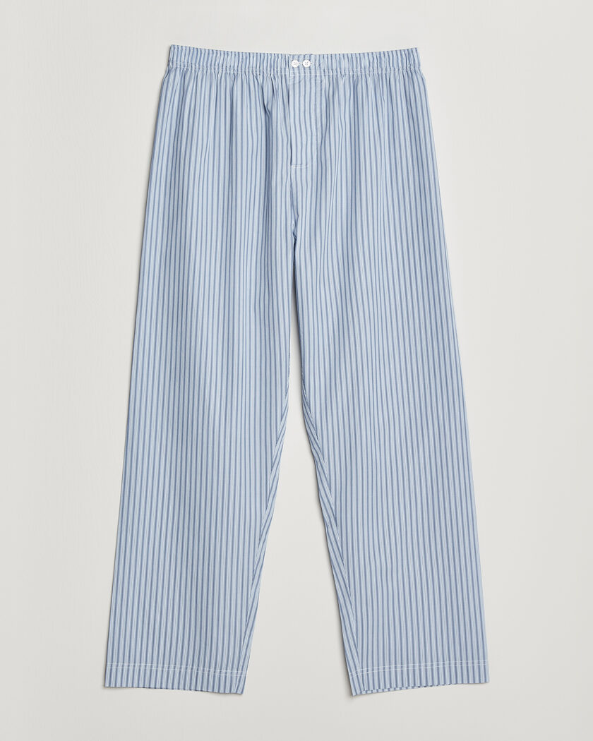 Tekla Fine Twill Pyjama Pants Cooper Stripes – Blå