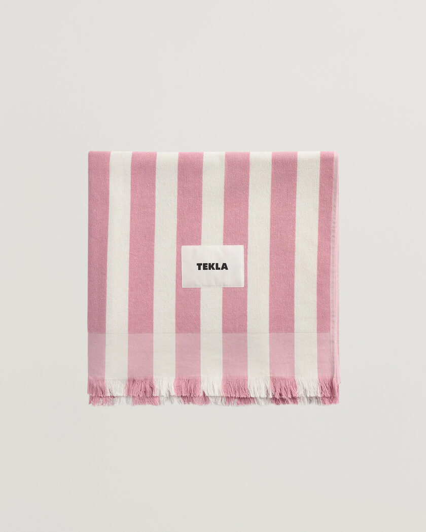 Tekla Organic Terry Beach Towel Palma Stripes – Flerfärgad
