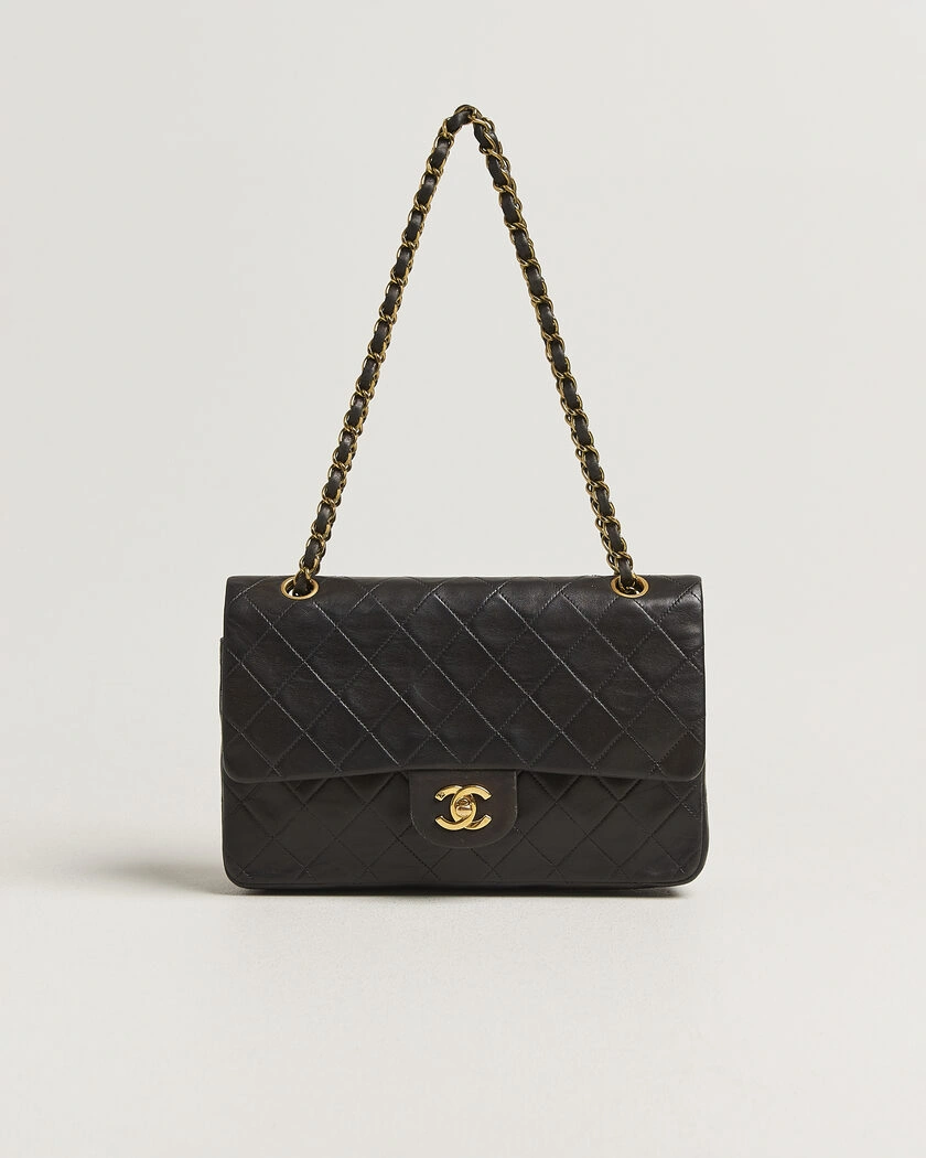 Chanel Pre-Owned Classic Medium Double Flap Bag Black – Svart