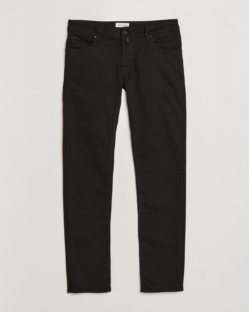 Jacob Cohën Nick Slim Fit Stretch Stay Black Jeans Rinse Wash – Svart