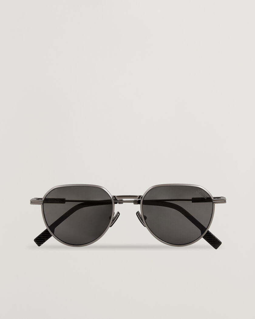 Zegna EZ0297 Sunglasses Gunmetal – Svart
