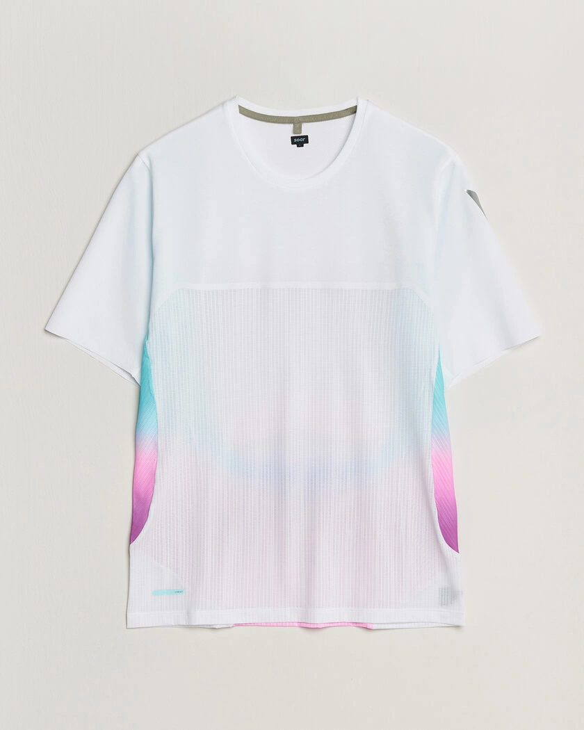 SOAR Running Hot Weather Tee White/Blue – Vit