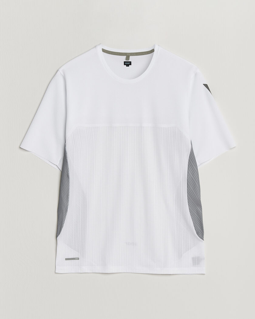 SOAR Running Hot Weather Tee White/Silver – Vit