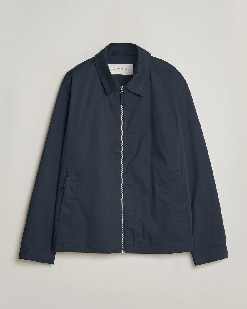 A Day's March Garland Cotton Jacket Navy – Blå