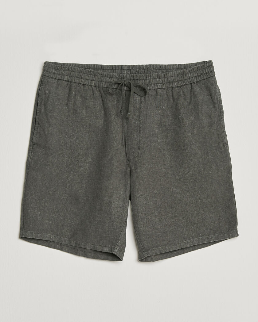 A Day's March Ipu Linen Drawstring Shorts Olive – Grön