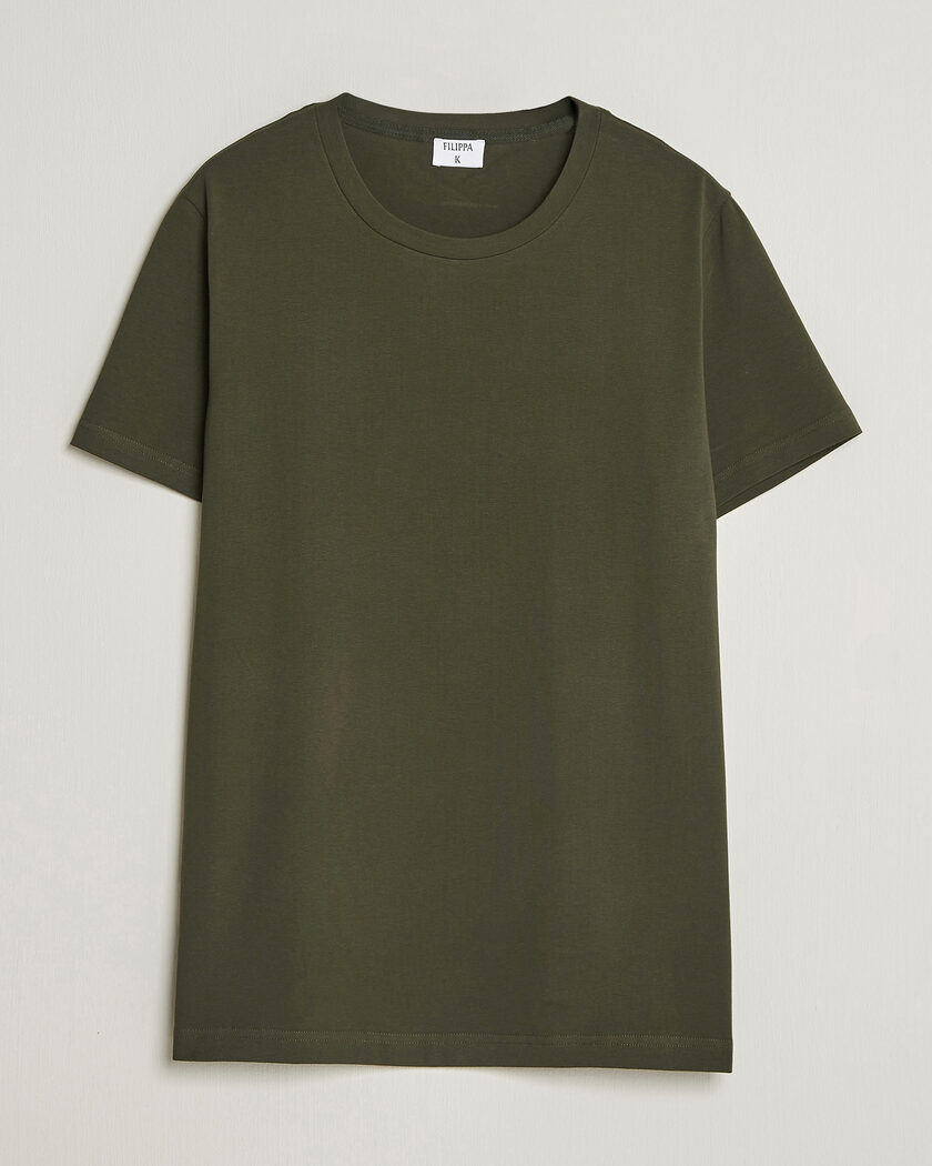 Filippa K Soft Lycra T-Shirt Midnight Olive – Grön