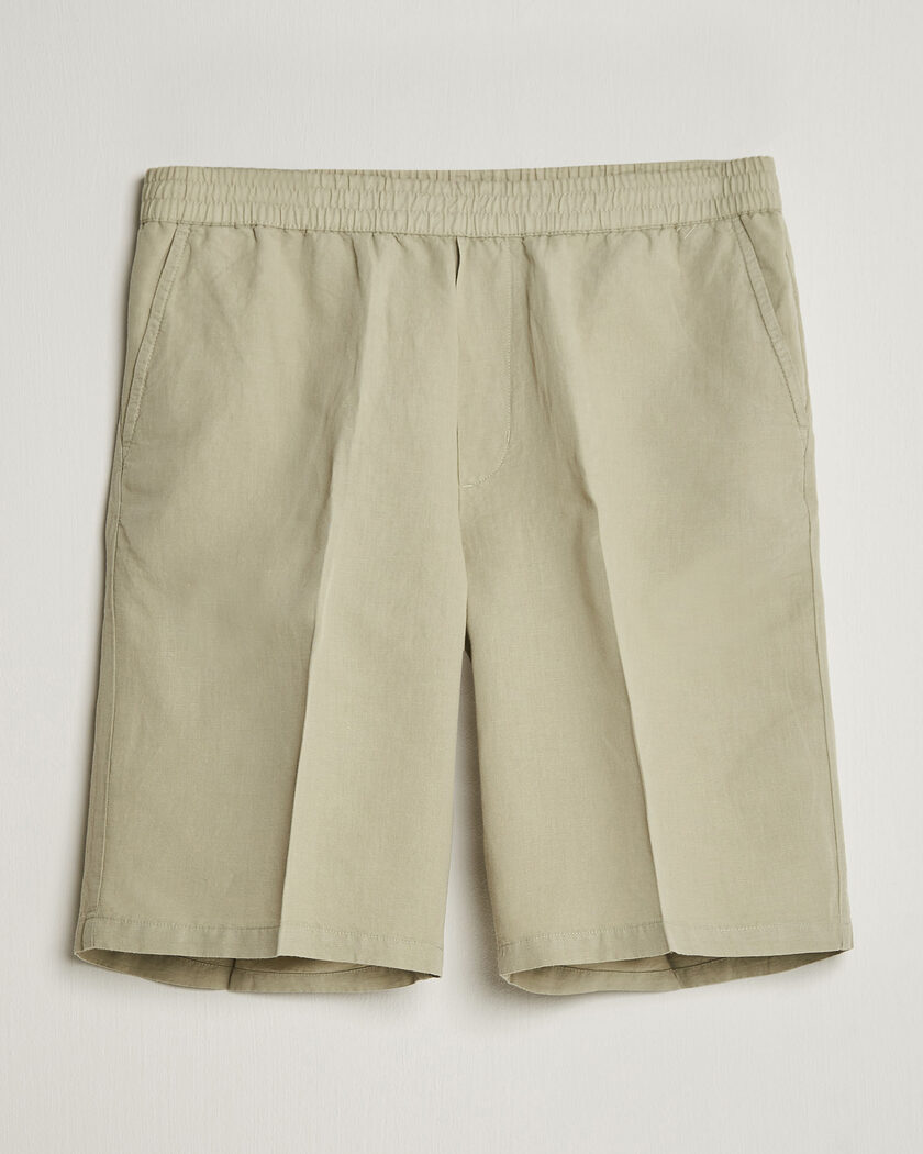 Filippa K Theo Relaxed Linen/Cotton Drawstring Shorts Light Green – Grön