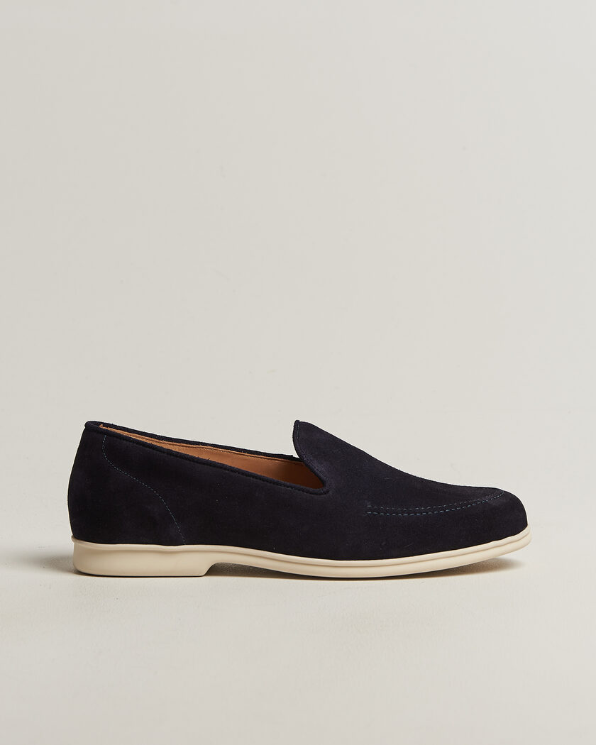 Myrqvist Brännö II Loafers Navy Suede – Blå