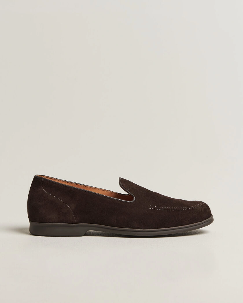 Myrqvist Brännö II Loafers Dark Brown Suede – Brun
