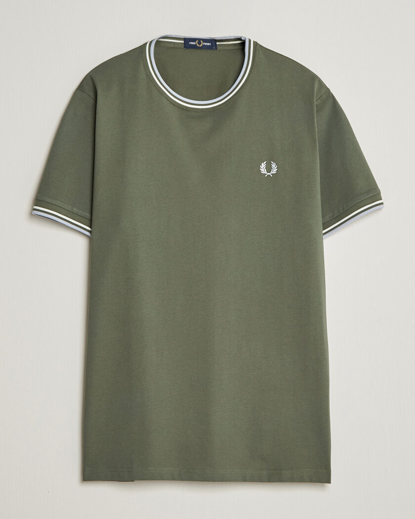 Fred Perry Twin Tipped T-Shirt Laurel Wreath Green – Grön
