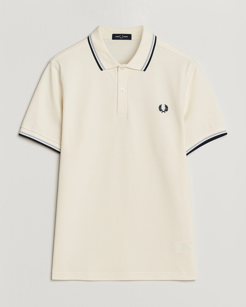 Fred Perry Twin Tipped Polo Shirt Ecru – Vit