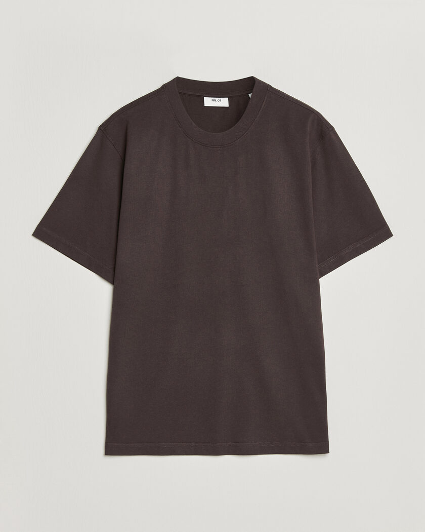 NN07 Adam Crew Neck T-Shirt Dusky Port – Brun
