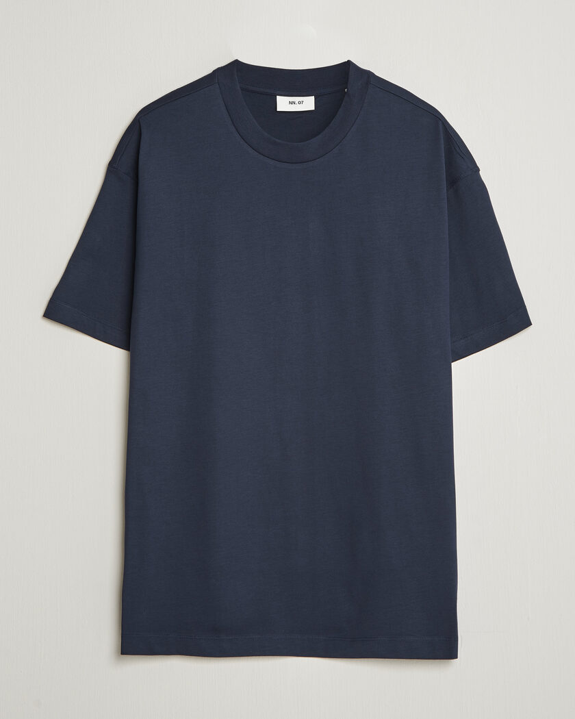 NN07 Lionel Suvin Cotton Crew Neck T-Shirt Navy Blue – Blå