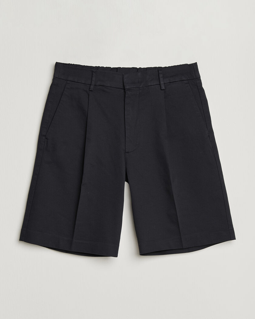 NN07 Kay Relaxed Fit Cotton Drawstring Shorts Navy Blue – Blå