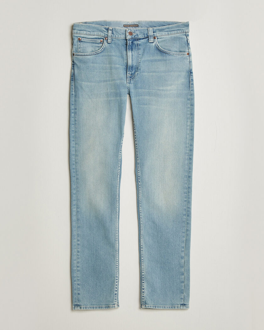 Nudie Jeans Lean Dean Jeans Shallow Sea, Herr, Slim fit, Blå, Storlek W31L32