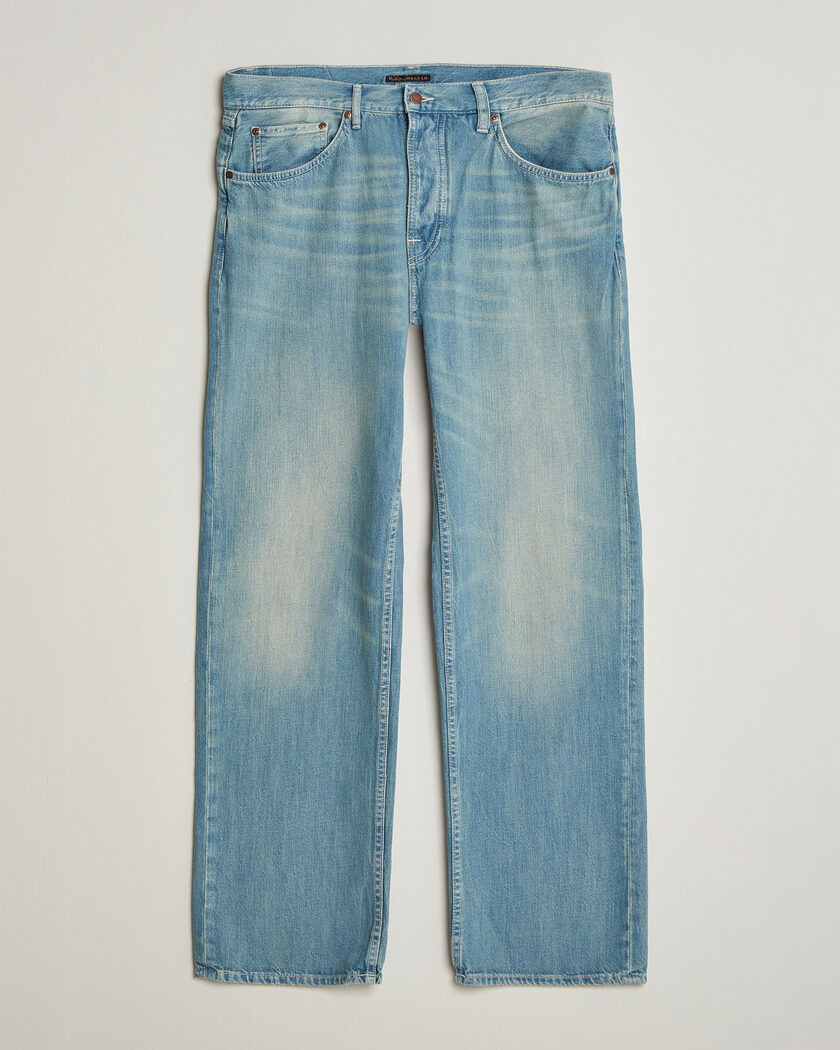 Nudie Jeans Tuff Tony Jeans Drift Wood, Herr, Straight leg, Blå, Storlek W29L32