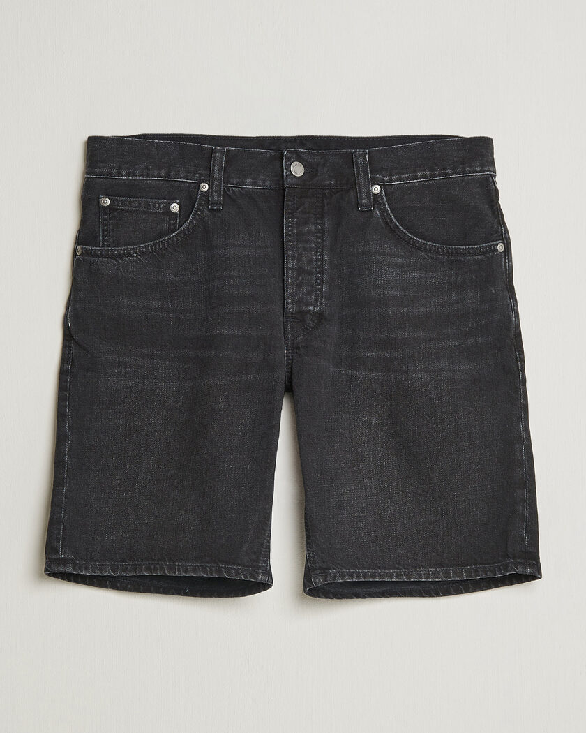 Nudie Jeans Seth Denim Shorts Dune Black – Svart