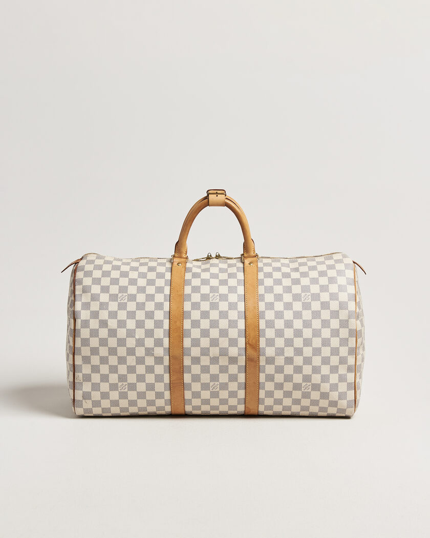 Louis Vuitton Pre-Owned Keepall 50 Damier Azur – Vit
