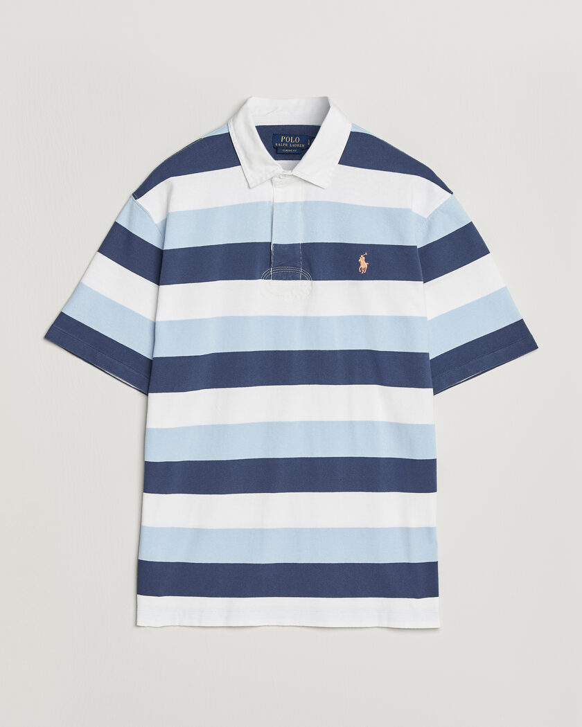 Polo Ralph Lauren Block Stripe Polo Office Blue – Blå