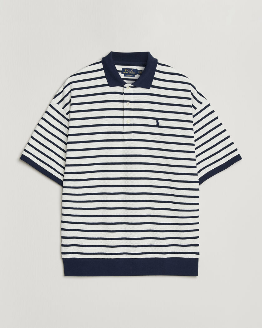 Polo Ralph Lauren Jacquard Interlock Striped Polo Nevis/Newport Navy – Blå