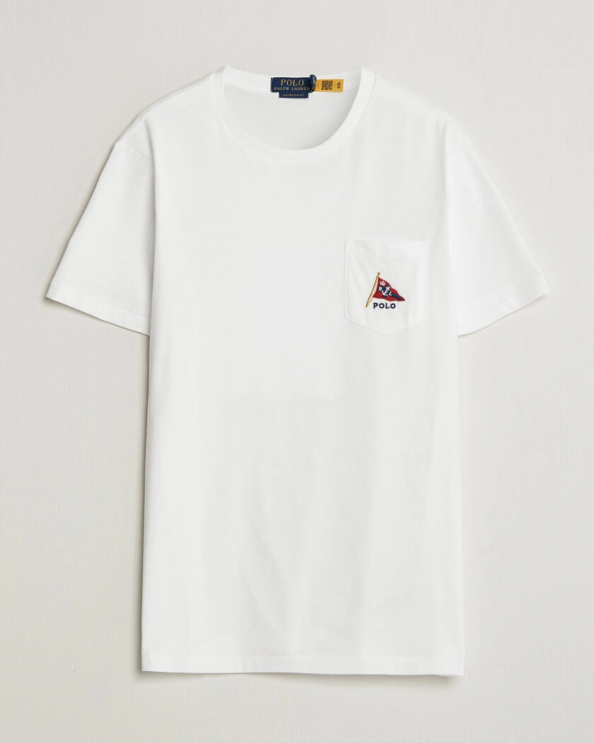 Polo Ralph Lauren Backprint Pocket Tee Newport Bear/White – Vit