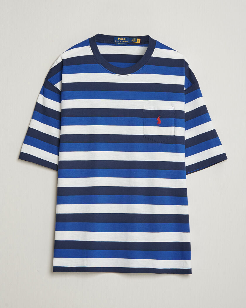 Polo Ralph Lauren Striped Pocket Tee Newport Navy Multi – Flerfärgad