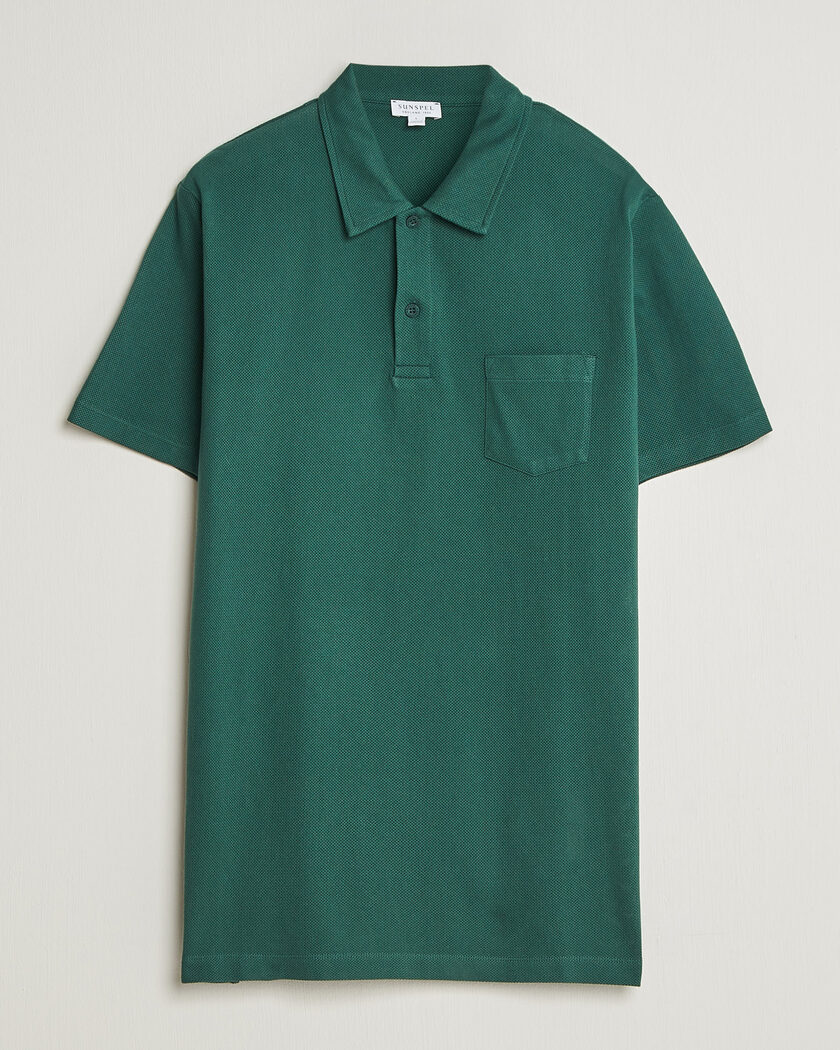 Sunspel Riviera Polo Shirt Forest Green – Grön
