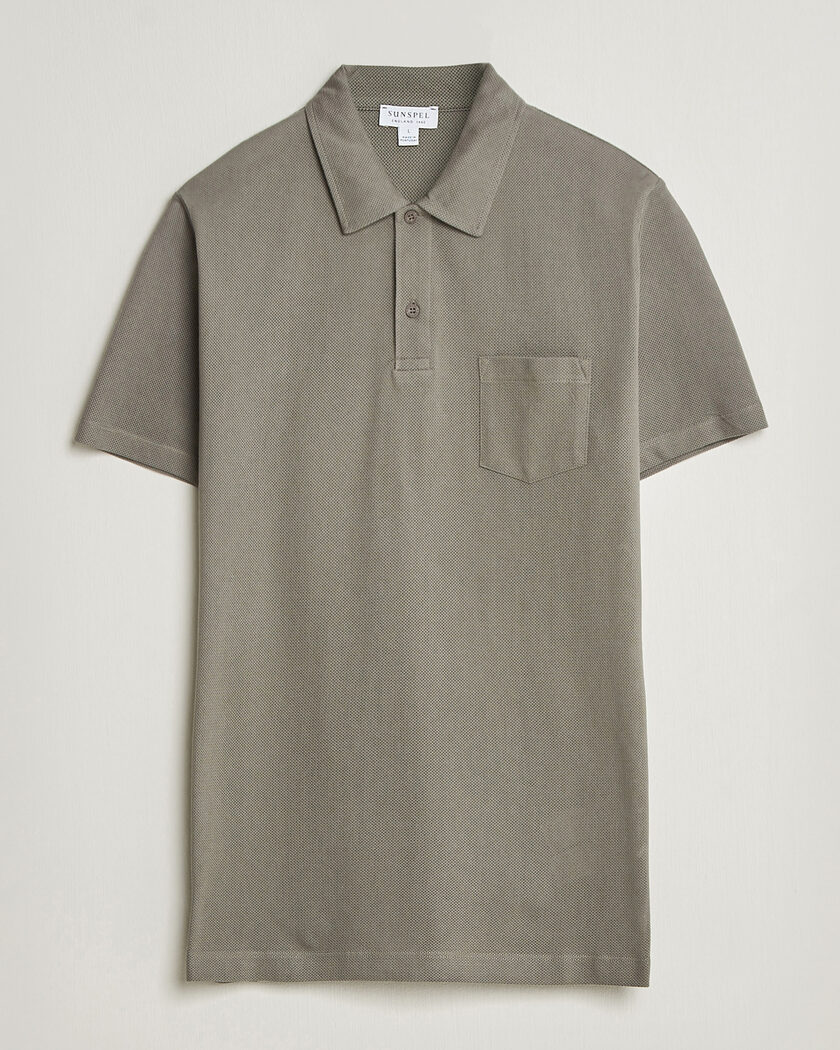 Sunspel Riviera Polo Shirt Fossil Grey – Grå