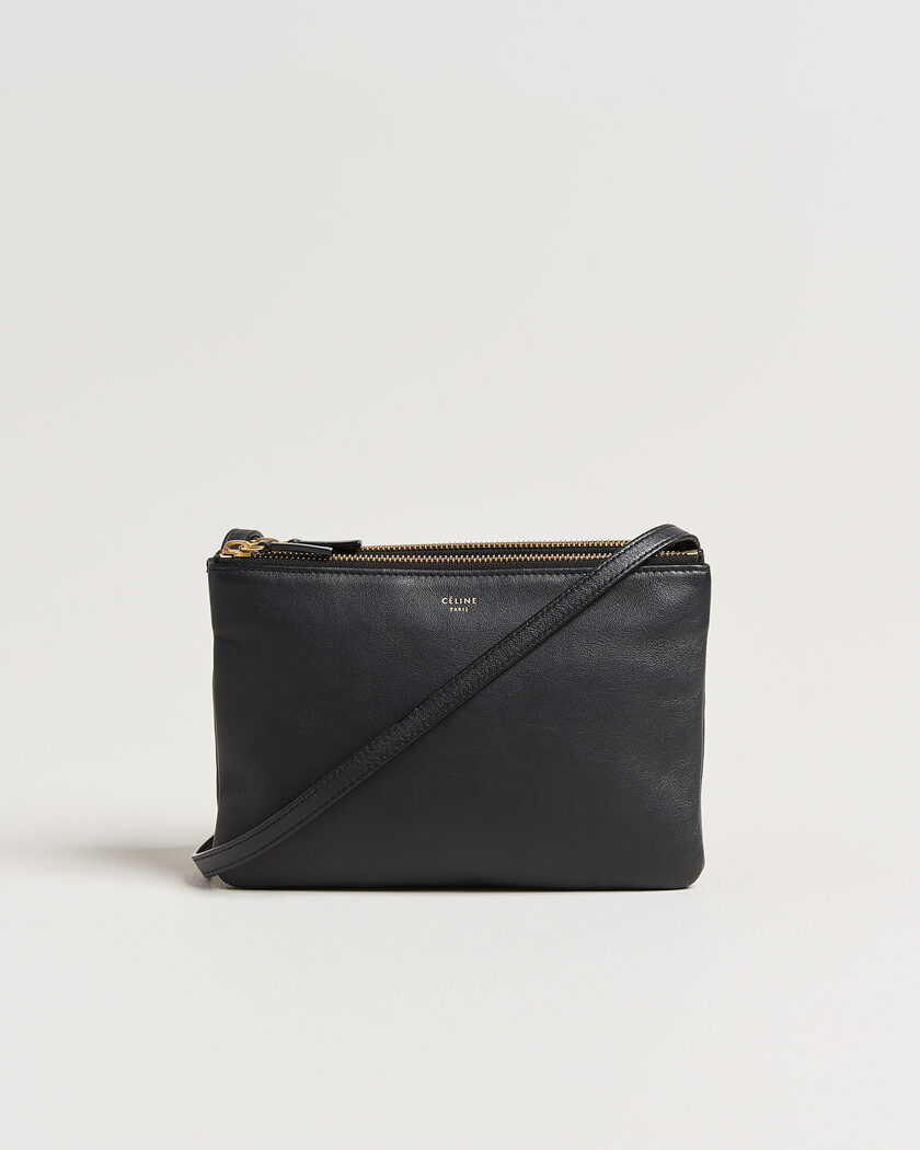 Celine Pre-Owned Trio Bag Small Leather Black – Svart