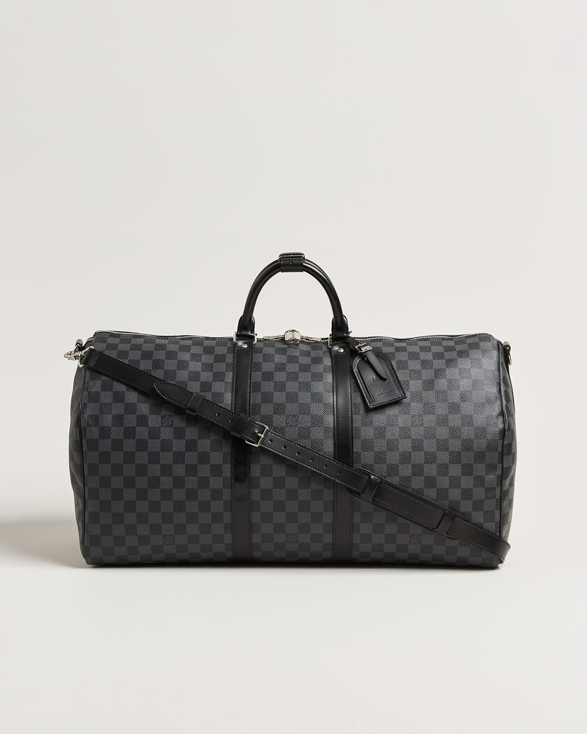 Louis Vuitton Pre-Owned Keepall Bandouliére 55 Damier Graphite