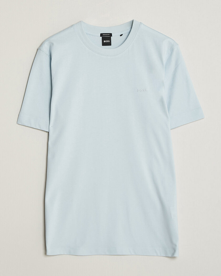 BOSS BLACK Thompson Crew Neck T-Shirt Open Blue – Blå