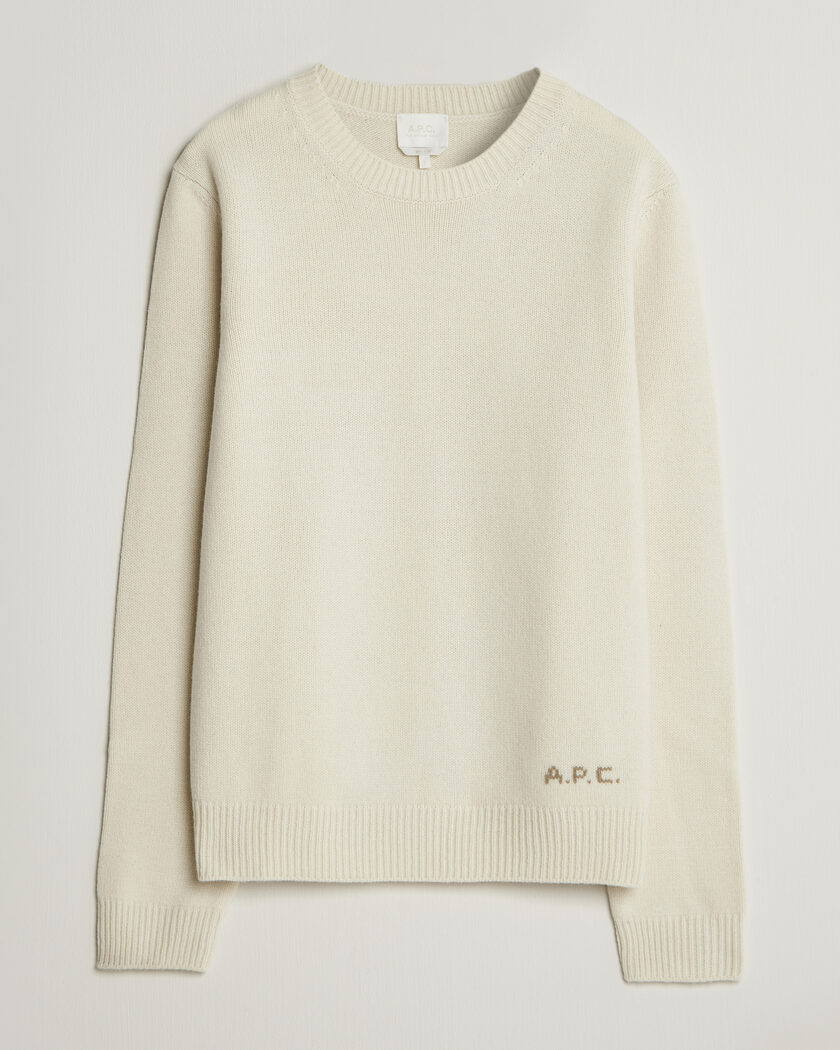 A.P.C. Edmond Wool Knitted Sweater Ecru – Vit
